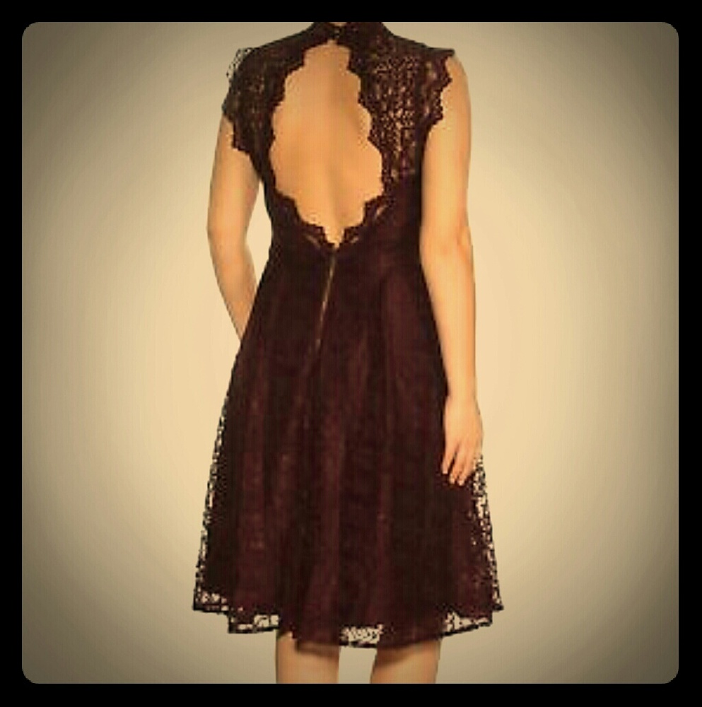Calvin Klien burgandy lace dress